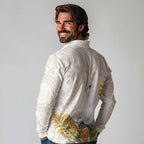 Australia Little Corella Long Sleeve Polo Shirt Cacatua Sanguinea Western Grevillea Aboriginal Art - Aussie Hoodie