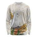 Australia Little Corella Long Sleeve Shirt Cacatua Sanguinea Western Grevillea Aboriginal Art - Aussie Hoodie