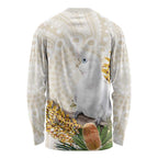 Australia Little Corella Long Sleeve Shirt Cacatua Sanguinea Western Grevillea Aboriginal Art - Aussie Hoodie