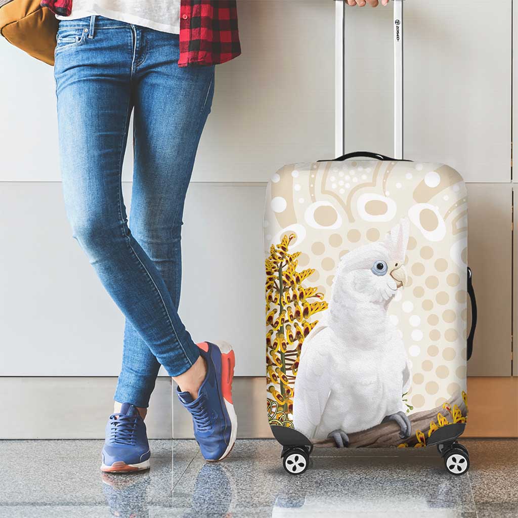 Australia Little Corella Luggage Cover Cacatua Sanguinea Western Grevillea Aboriginal Art - Aussie Hoodie