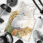 Australia Little Corella Men Tank Top Cacatua Sanguinea Western Grevillea Aboriginal Art - Aussie Hoodie