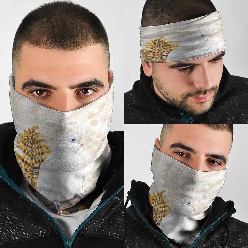 Australia Little Corella Neck Gaiter Cacatua Sanguinea Western Grevillea Aboriginal Art - Aussie Hoodie
