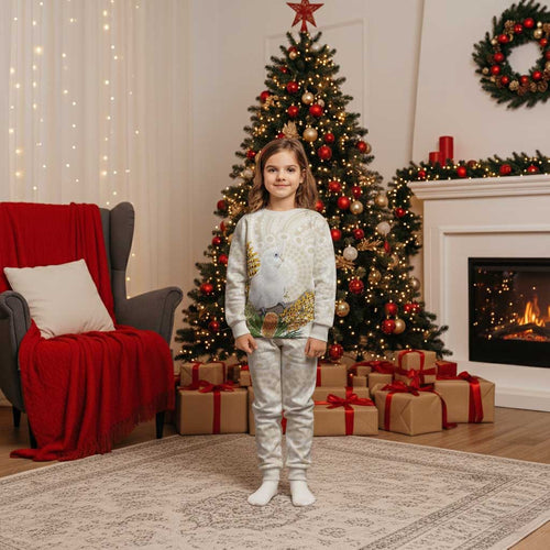 Australia Little Corella Christmas Pajama Set Cacatua Sanguinea Western Grevillea Aboriginal Art - Aussie Hoodie