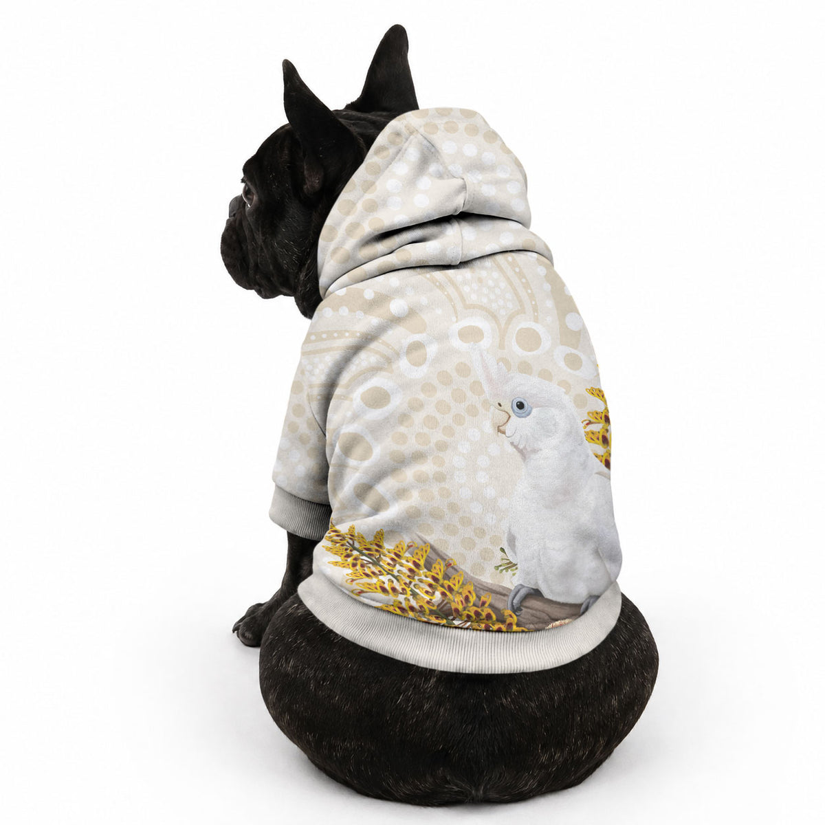 Australia Little Corella Pet Hoodie Cacatua Sanguinea Western Grevillea Aboriginal Art