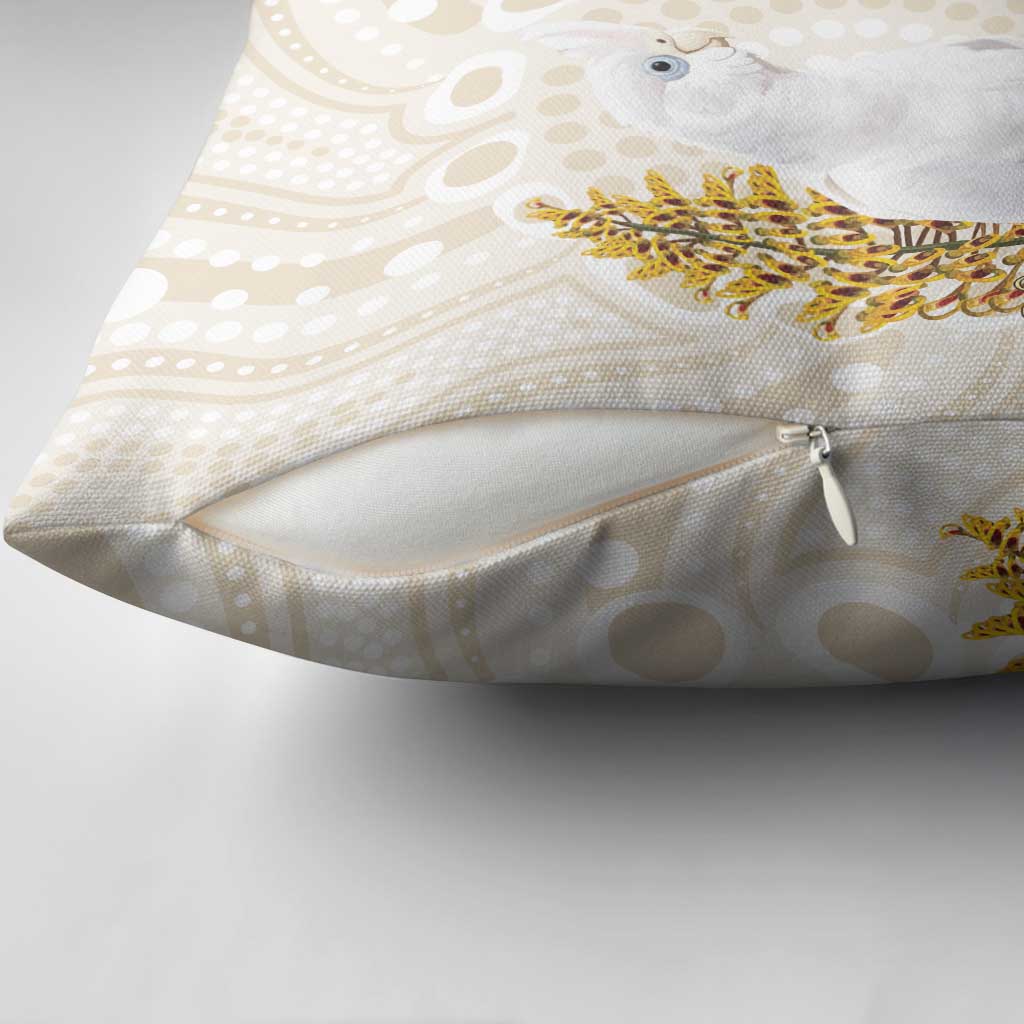 Australia Little Corella Pillow Cover Cacatua Sanguinea Western Grevillea Aboriginal Art - Aussie Hoodie