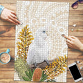 Australia Little Corella Puzzle Cacatua Sanguinea Western Grevillea Aboriginal Art - Aussie Hoodie