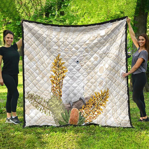 Australia Little Corella Quilt Cacatua Sanguinea Western Grevillea Aboriginal Art - Aussie Hoodie