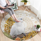 Australia Little Corella Round Carpet Cacatua Sanguinea Western Grevillea Aboriginal Art - Aussie Hoodie