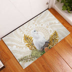 Australia Little Corella Rubber Doormat Cacatua Sanguinea Western Grevillea Aboriginal Art - Aussie Hoodie