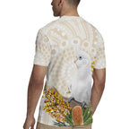 Australia Little Corella Rugby Jersey Cacatua Sanguinea Western Grevillea Aboriginal Art - Aussie Hoodie