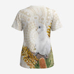 Australia Little Corella Scrub Top Cacatua Sanguinea Western Grevillea Aboriginal Art - Aussie Hoodie