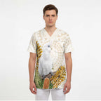 Australia Little Corella Scrub Top Cacatua Sanguinea Western Grevillea Aboriginal Art - Aussie Hoodie