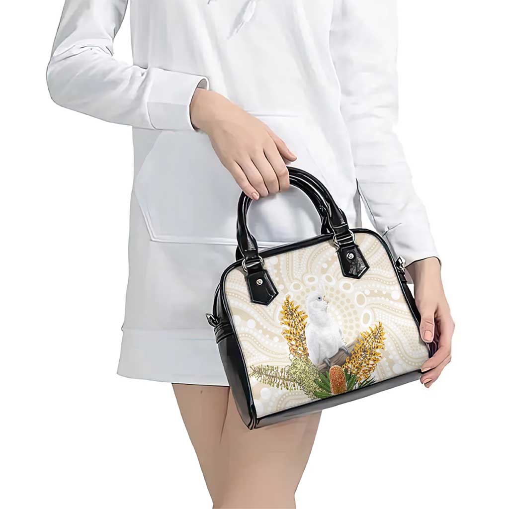 Australia Little Corella Shoulder Handbag Cacatua Sanguinea Western Grevillea Aboriginal Art - Aussie Hoodie