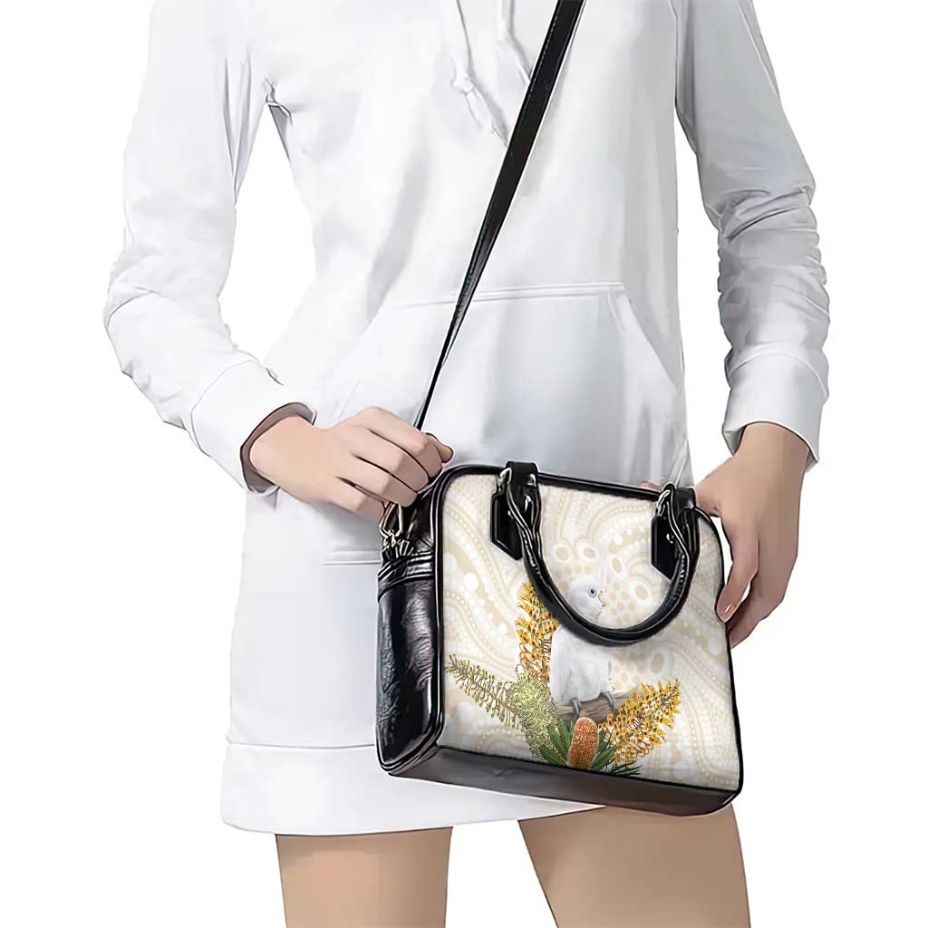 Australia Little Corella Shoulder Handbag Cacatua Sanguinea Western Grevillea Aboriginal Art - Aussie Hoodie