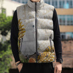 Australia Little Corella Sleeveless Puffer Jacket Cacatua Sanguinea Western Grevillea Aboriginal Art - Aussie Hoodie