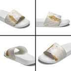 Australia Little Corella Slide Sandals Cacatua Sanguinea Western Grevillea Aboriginal Art - Aussie Hoodie