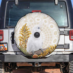 Australia Little Corella Spare Tire Cover Cacatua Sanguinea Western Grevillea Aboriginal Art - Aussie Hoodie