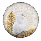 Australia Little Corella Spare Tire Cover Cacatua Sanguinea Western Grevillea Aboriginal Art - Aussie Hoodie