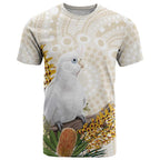 Australia Little Corella T Shirt Cacatua Sanguinea Western Grevillea Aboriginal Art - Aussie Hoodie