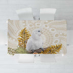 Australia Little Corella Tablecloth Cacatua Sanguinea Western Grevillea Aboriginal Art - Aussie Hoodie