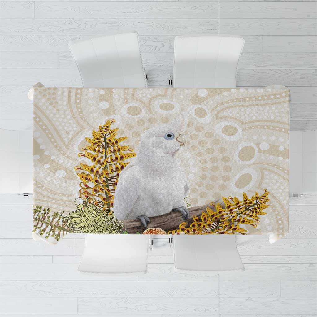 Australia Little Corella Tablecloth Cacatua Sanguinea Western Grevillea Aboriginal Art - Aussie Hoodie