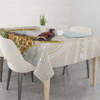 Australia Little Corella Tablecloth Cacatua Sanguinea Western Grevillea Aboriginal Art - Aussie Hoodie