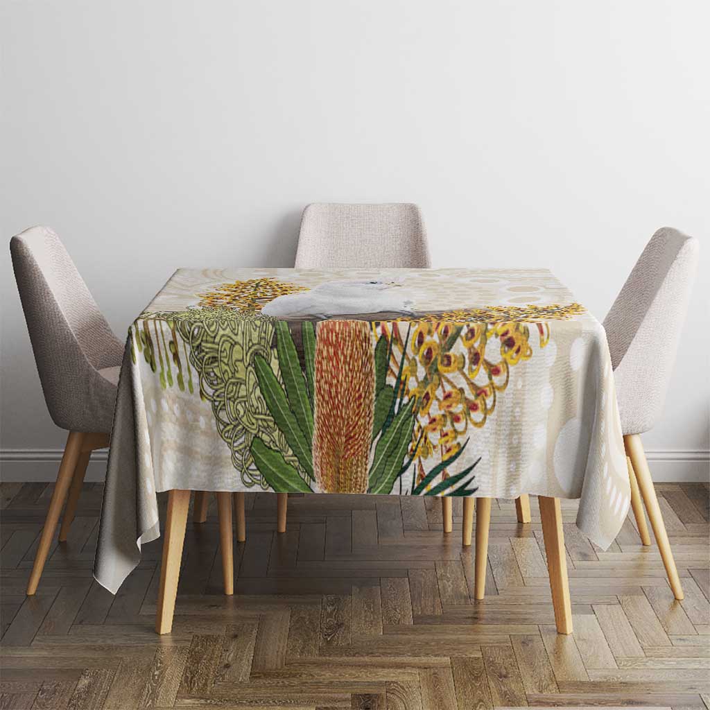 Australia Little Corella Tablecloth Cacatua Sanguinea Western Grevillea Aboriginal Art - Aussie Hoodie