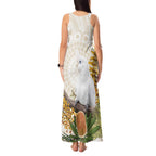 Australia Little Corella Tank Maxi Dress Cacatua Sanguinea Western Grevillea Aboriginal Art - Aussie Hoodie