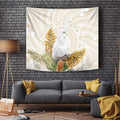 Australia Little Corella Tapestry Cacatua Sanguinea Western Grevillea Aboriginal Art - Aussie Hoodie