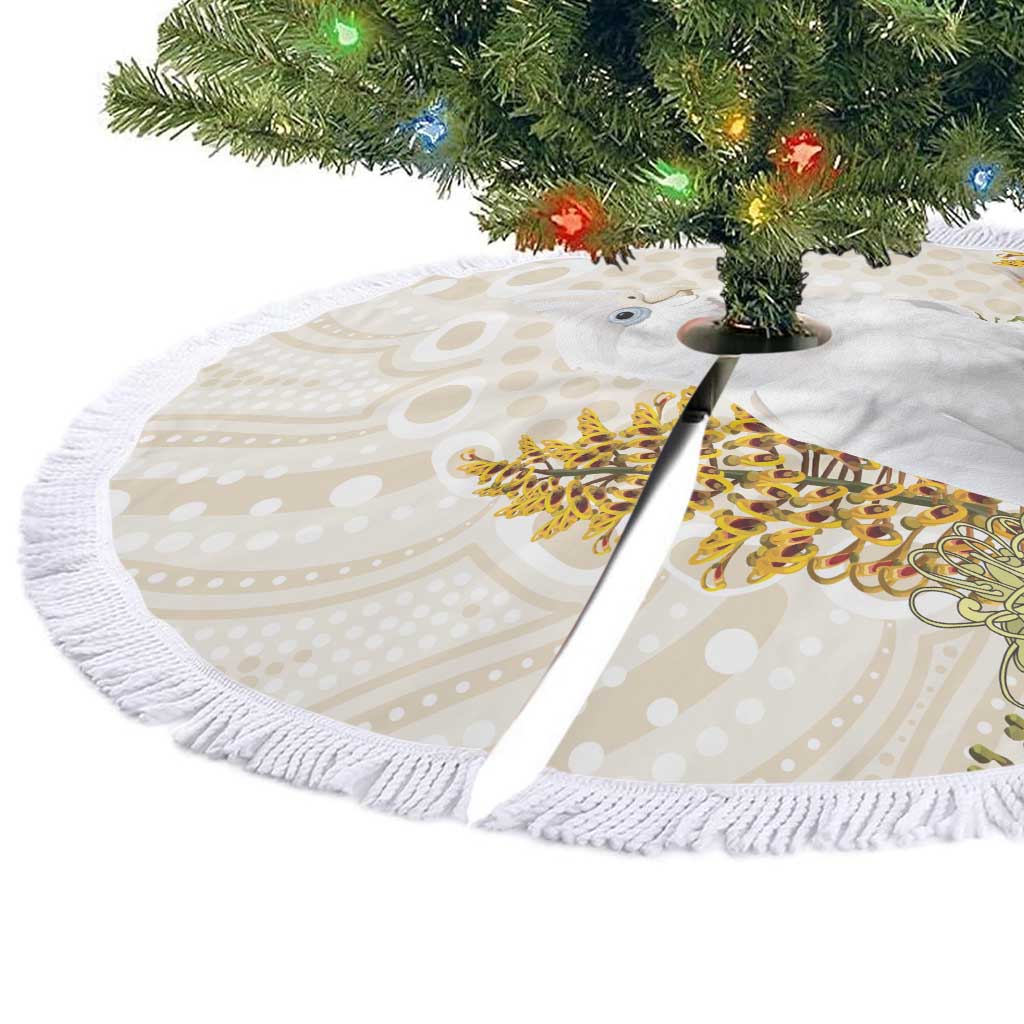 Australia Little Corella Tree Skirt Cacatua Sanguinea Western Grevillea Aboriginal Art - Aussie Hoodie