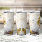 Australia Little Corella Tumbler Cup Cacatua Sanguinea Western Grevillea Aboriginal Art - Aussie Hoodie