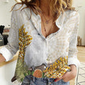 Australia Little Corella Women Casual Shirt Cacatua Sanguinea Western Grevillea Aboriginal Art - Aussie Hoodie