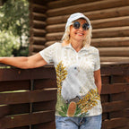 Australia Little Corella Women Polo Shirt Cacatua Sanguinea Western Grevillea Aboriginal Art - Aussie Hoodie