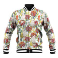Little Corella Australia Cockatoo Baseball Jacket Cacatua Sanguinea Banksia Seamless White - Aussie Hoodie