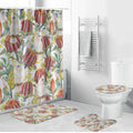 Little Corella Australia Cockatoo Bathroom Set Cacatua Sanguinea Banksia Seamless White - Aussie Hoodie