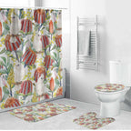Little Corella Australia Cockatoo Bathroom Set Cacatua Sanguinea Banksia Seamless White - Aussie Hoodie