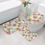 Little Corella Australia Cockatoo Bathroom Set Cacatua Sanguinea Banksia Seamless White - Aussie Hoodie