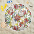 Little Corella Australia Cockatoo Beach Blanket Cacatua Sanguinea Banksia Seamless White - Aussie Hoodie