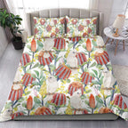 Little Corella Australia Cockatoo Bedding Set Cacatua Sanguinea Banksia Seamless White - Aussie Hoodie