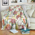 Little Corella Australia Cockatoo Blanket Cacatua Sanguinea Banksia Seamless White - Aussie Hoodie