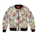 Little Corella Australia Cockatoo Bomber Jacket Cacatua Sanguinea Banksia Seamless White - Aussie Hoodie