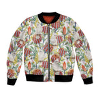 Little Corella Australia Cockatoo Bomber Jacket Cacatua Sanguinea Banksia Seamless White - Aussie Hoodie