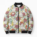 Little Corella Australia Cockatoo Bomber Puffer Jacket Cacatua Sanguinea Banksia Seamless White - Aussie Hoodie
