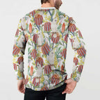 Little Corella Australia Cockatoo Button Sweatshirt Cacatua Sanguinea Banksia Seamless White - Aussie Hoodie
