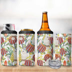Little Corella Australia Cockatoo 4 in 1 Can Cooler Tumbler Cacatua Sanguinea Banksia Seamless White - Aussie Hoodie
