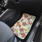 Little Corella Australia Cockatoo Car Mats Cacatua Sanguinea Banksia Seamless White - Aussie Hoodie
