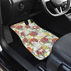 Little Corella Australia Cockatoo Car Mats Cacatua Sanguinea Banksia Seamless White - Aussie Hoodie