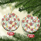 Little Corella Australia Cockatoo Ceramic Ornament Cacatua Sanguinea Banksia Seamless White - Aussie Hoodie