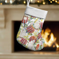 Little Corella Australia Cockatoo Christmas Stocking Cacatua Sanguinea Banksia Seamless White - Aussie Hoodie