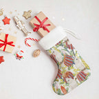 Little Corella Australia Cockatoo Christmas Stocking Cacatua Sanguinea Banksia Seamless White - Aussie Hoodie